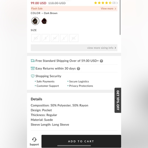 Lapel Loose Suede Jacket size S NWT ‼️SOLD OUT IN COMMENSE WEB - Picture 5 of 9